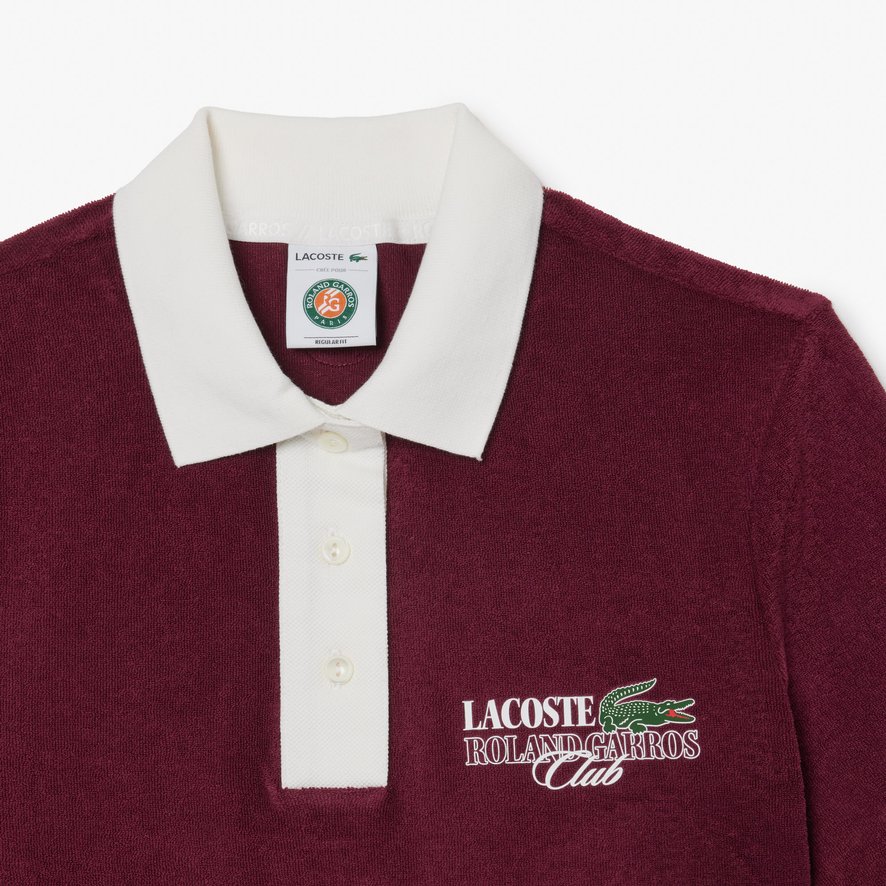 Lacoste x Roland Garros Edition Club Polo Burgundy Roland Garros Store