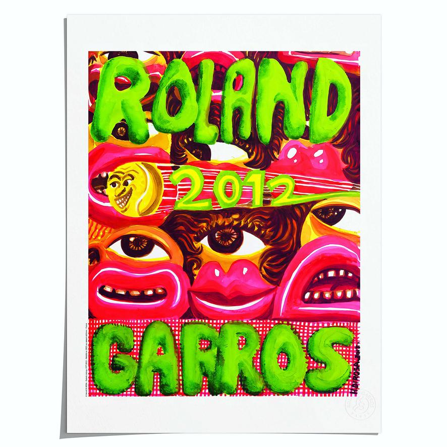 Affiche RG 2012 50x70 cm en tube Oneart x Roland-Garros - Terre