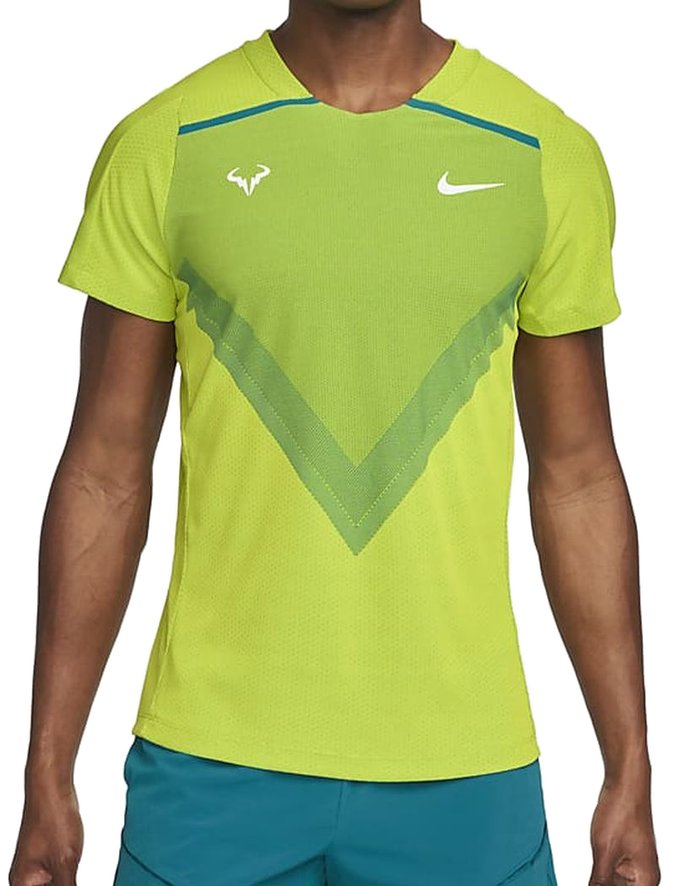 NIKE Rafael Nadal ゲームシャツ NIKE RAFAEL NADAL RAFA PINK & PURPLE V-NECK SHIRT + HEADBAND