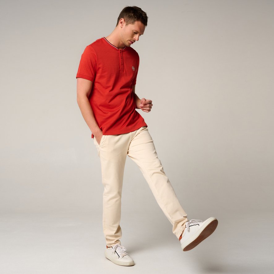Roland-Garros Heritage Mao Collar Men's Polo - Clay | Roland