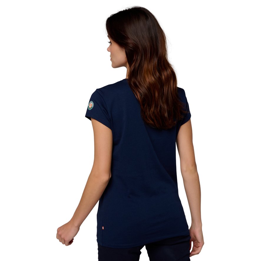 Roland-Garros Skyline woman t-shirt - Navy | Roland-Garros Store