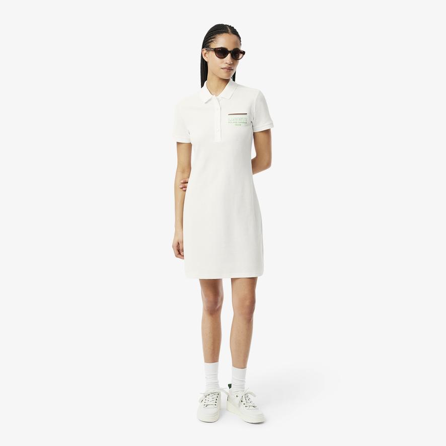 lacoste women dress short-sleeve Polo Mini | Green This long Women's Long Slim Fit Polo