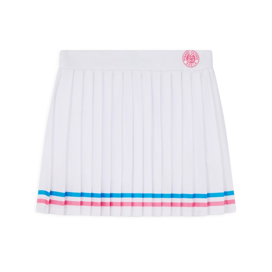 Jupe plissée Pop Energy fille Roland-Garros Blanc