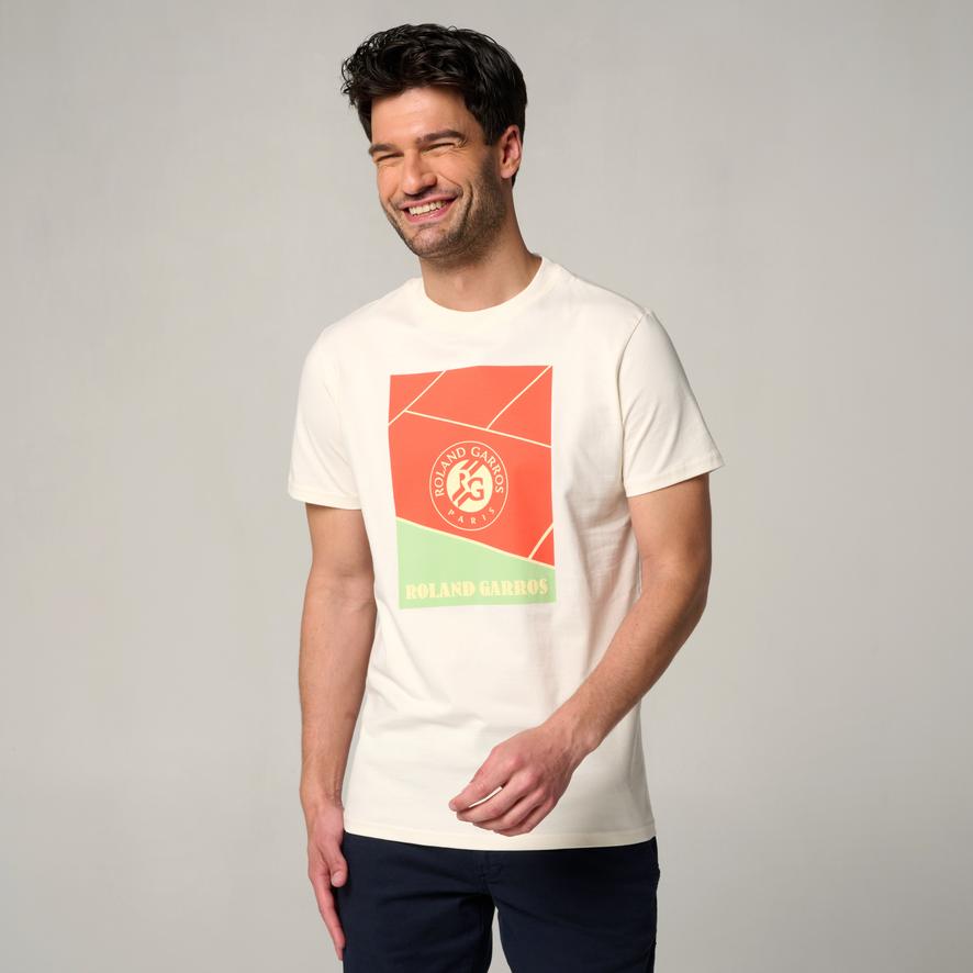 Roland-Garros man Court Shirt - White | Roland-Garros Store