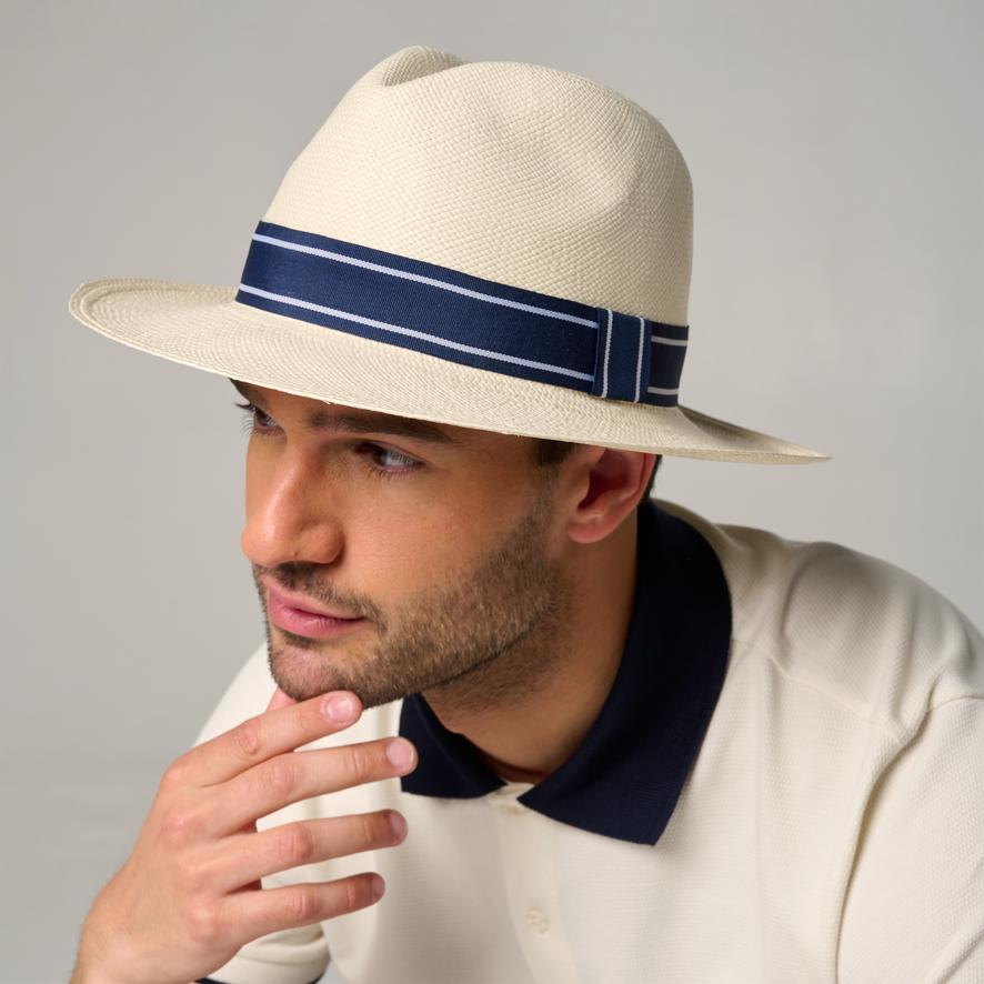 Roland-Garros unisex panama - ivory and navy-blue | Roland  display picture 2