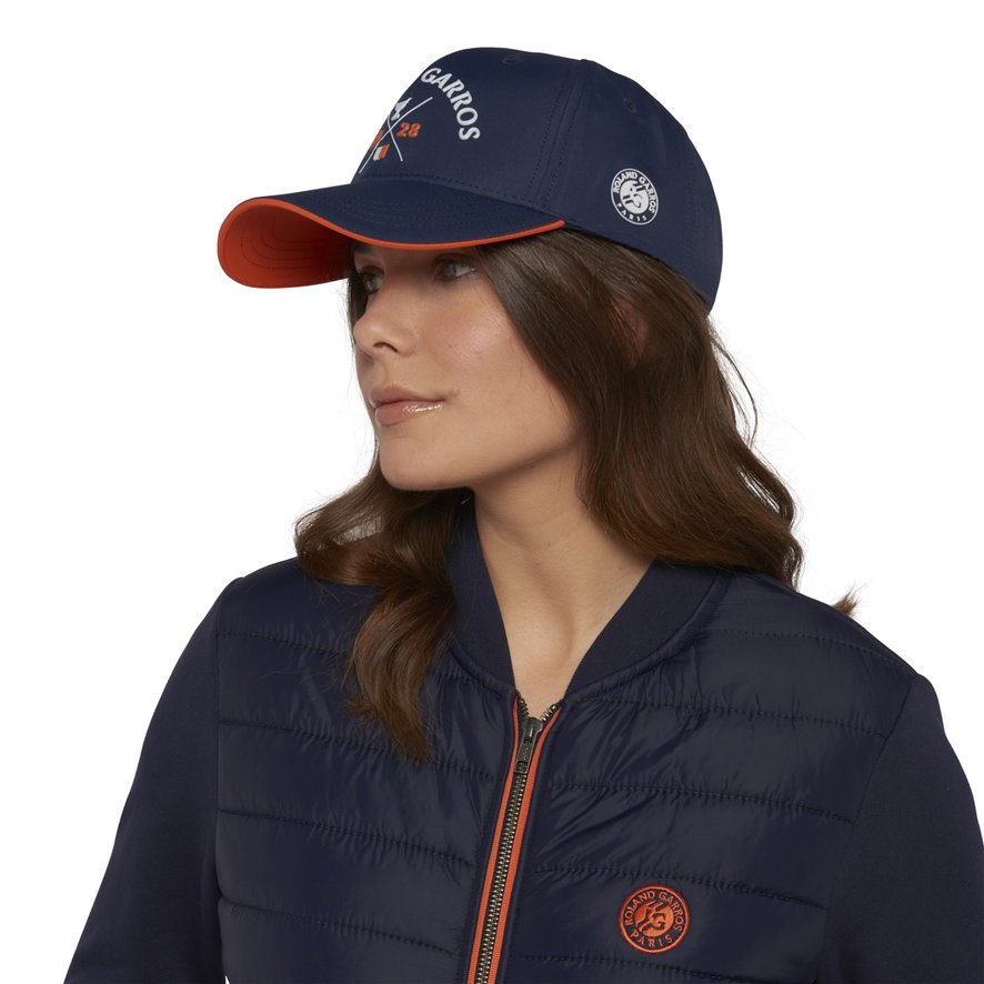 Bleu Marine Casquette Microfibre avec liser/é Roland-Garros Unisexe