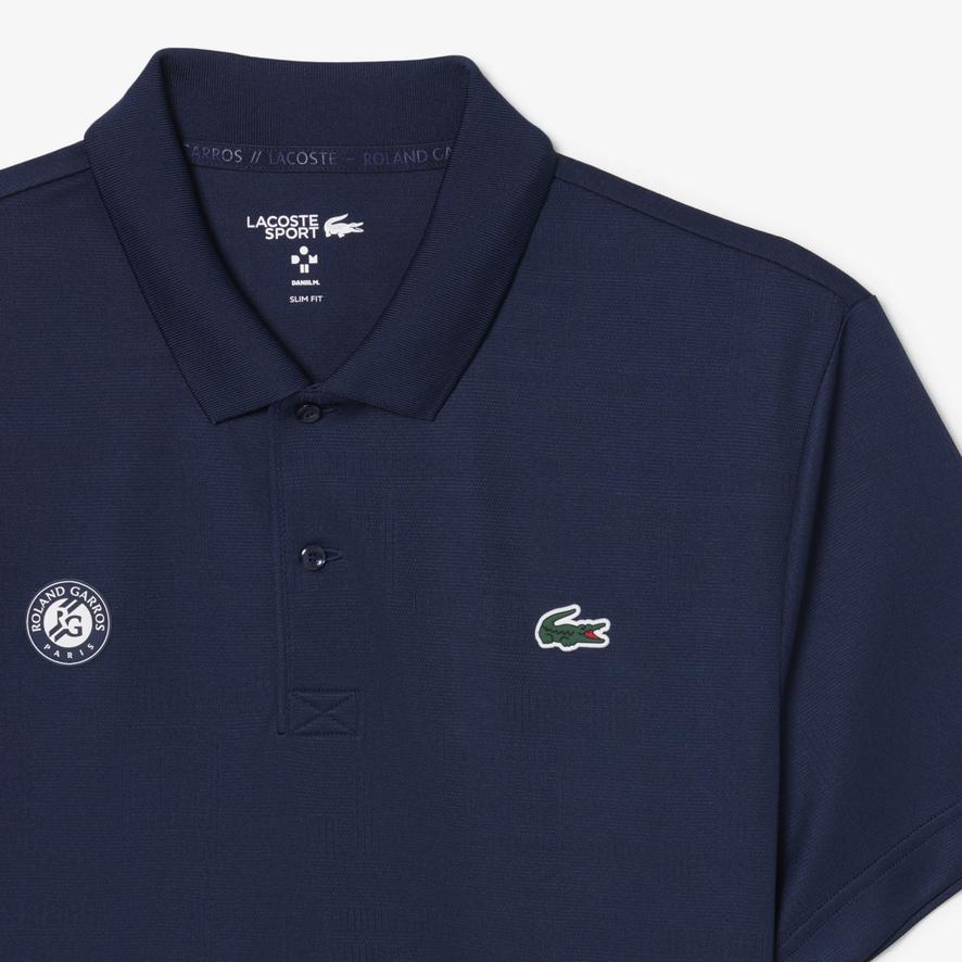 Lacoste x Roland-Garros Medvedev men Polo shirt - Navy blue