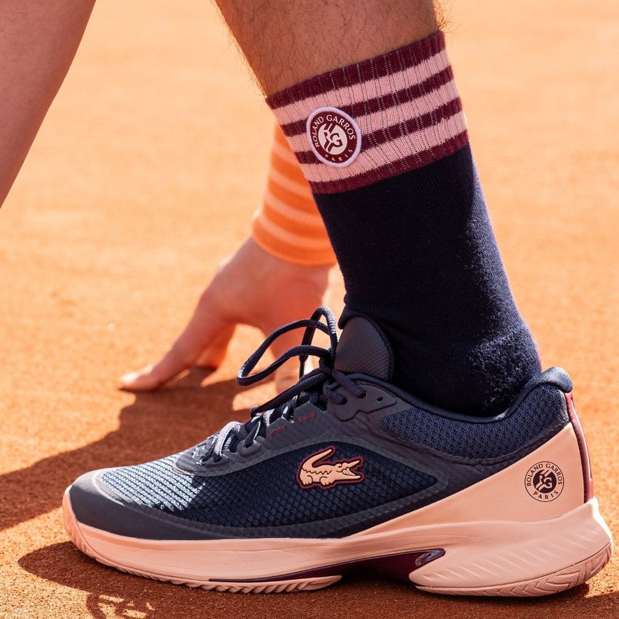 Chaussettes Ramasseur unisexe Lacoste x Roland Garros Marine Roland Garros Boutique