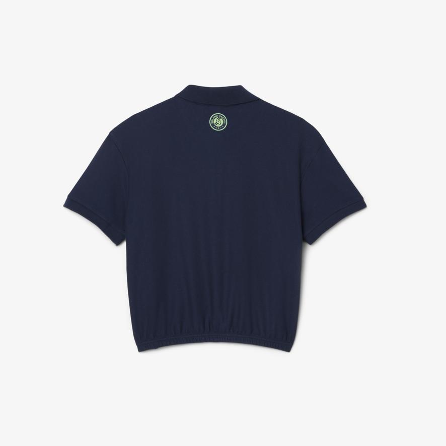 LACOSTE polo shirt navy y2k 海外ガール Mainimage.jpg