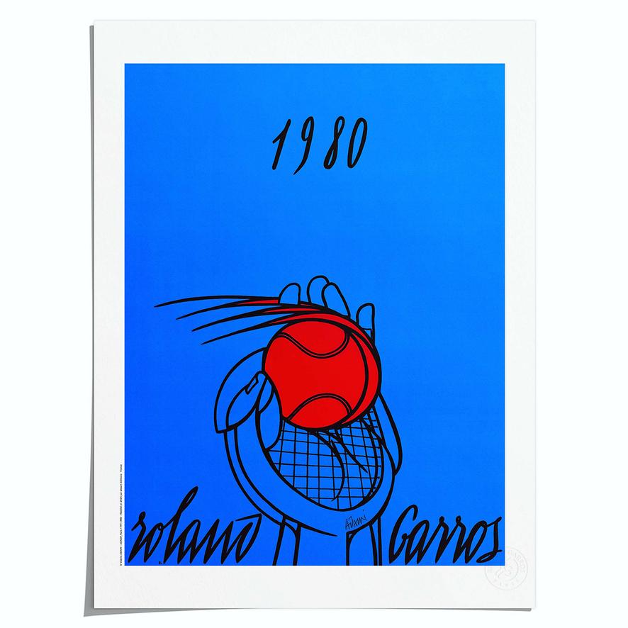 Oneart x Roland-Garros RG 1980 Poster50x70 cm in tub - Clay