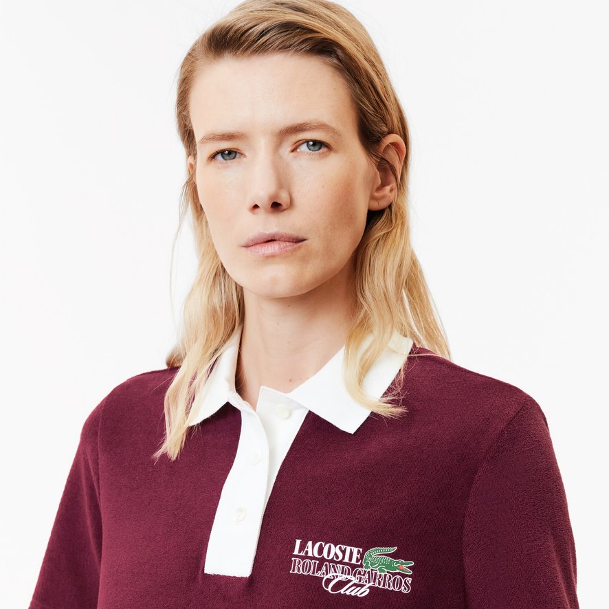 Lacoste x Roland Garros Edition Club Polo Burgundy Roland Garros Store