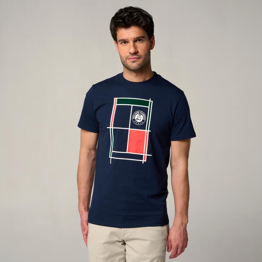 Roland-Garros man Court Shirt - Navy | Roland-Garros Store