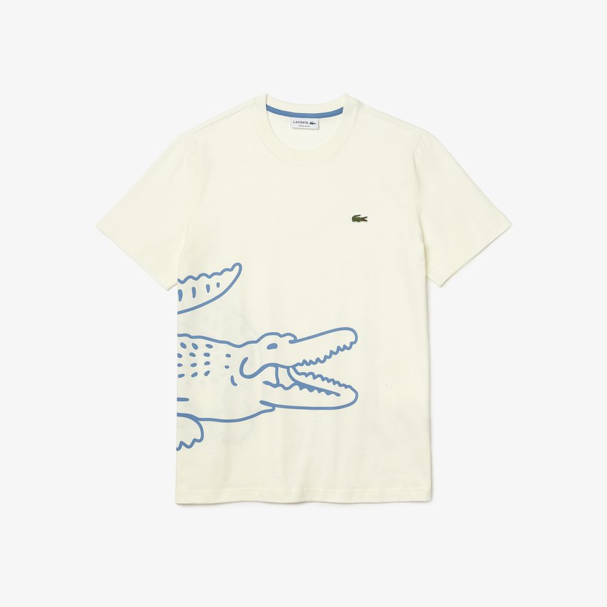 Roland Garros x Lacoste Men s T shirt beige Roland Garros Store