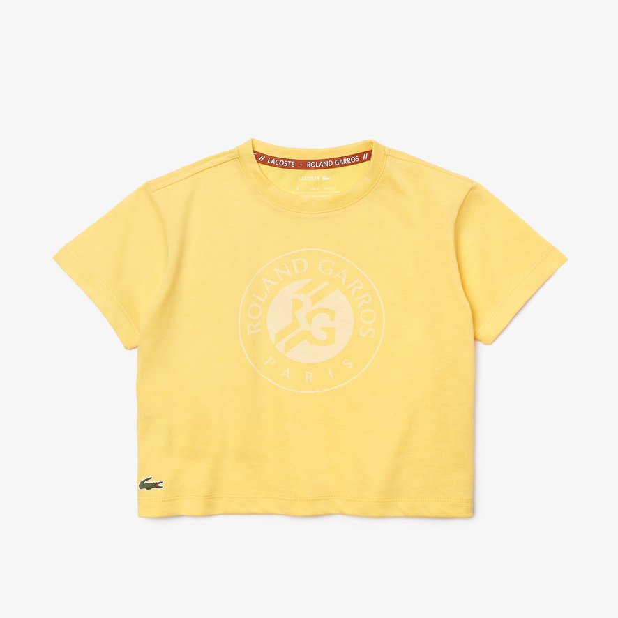 Kompliment liste huh Lacoste x Roland-Garros girl t-shirt - Yellow | Roland-Garros Store