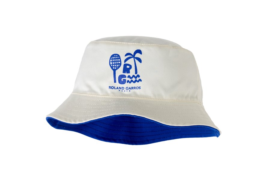 Roland Garros signature reversible buckethat - White